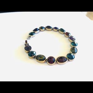 Vintage Gold Colorful Glass Stone Bracelet